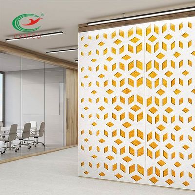 Jakość  Carved Hanging Office PET Acoustic Panels Odorless Lightweight fabryka