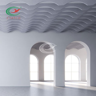 Jakość  SGS Polyester PET Acoustic Ceiling Panels Harmless Mildewproof fabryka