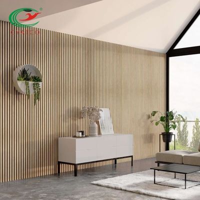 Karbowane ścienne drewniane panele akustyczne Bezzapachowe Multiscene 600x1200mm