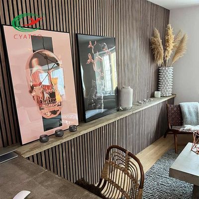 Bezzapachowe trwałe drewniane listwy akustyczne, ognioodporne karbowane panele drewniane