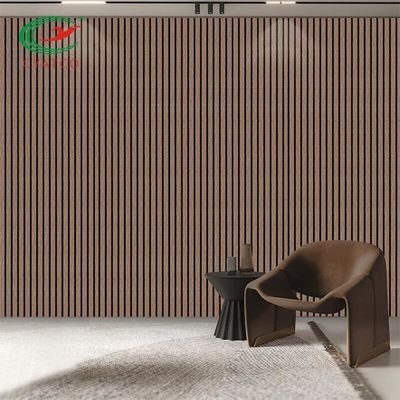 Hotel Modern 3D Wood Slat Wall Eco Friendly Z włóknem poliestrowym