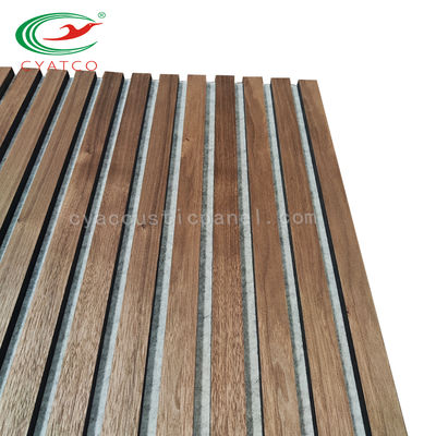 12mm MDF grube drewno grille Panele ścienne Dekoracja wnętrz Panele 3D z drewna włókna poliestrowego